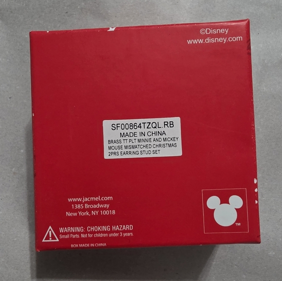 Disney Festive Gold and Red Earrings - Picture 4 of 5